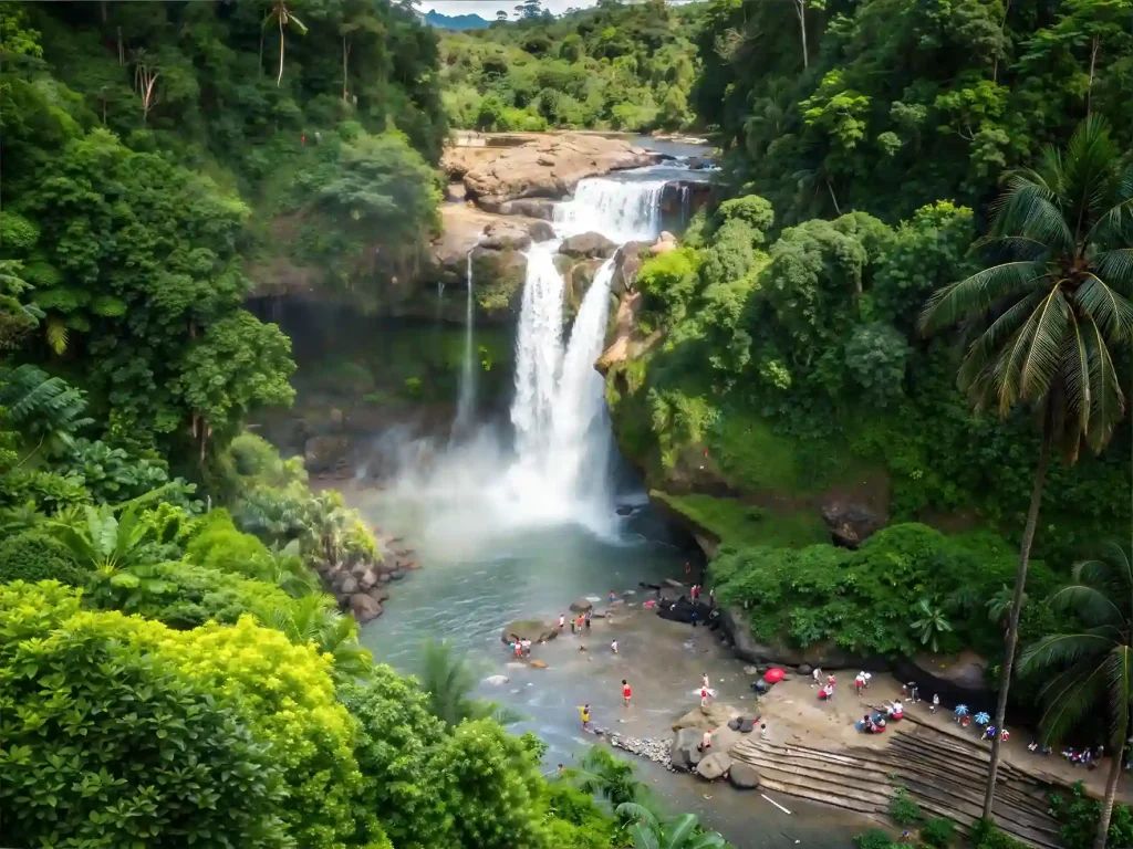Tegenungan Waterfall falling into its pool near Ubud